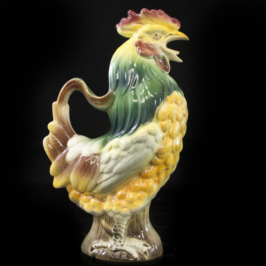 Majolica Rooster Pitcher (1 of 5)