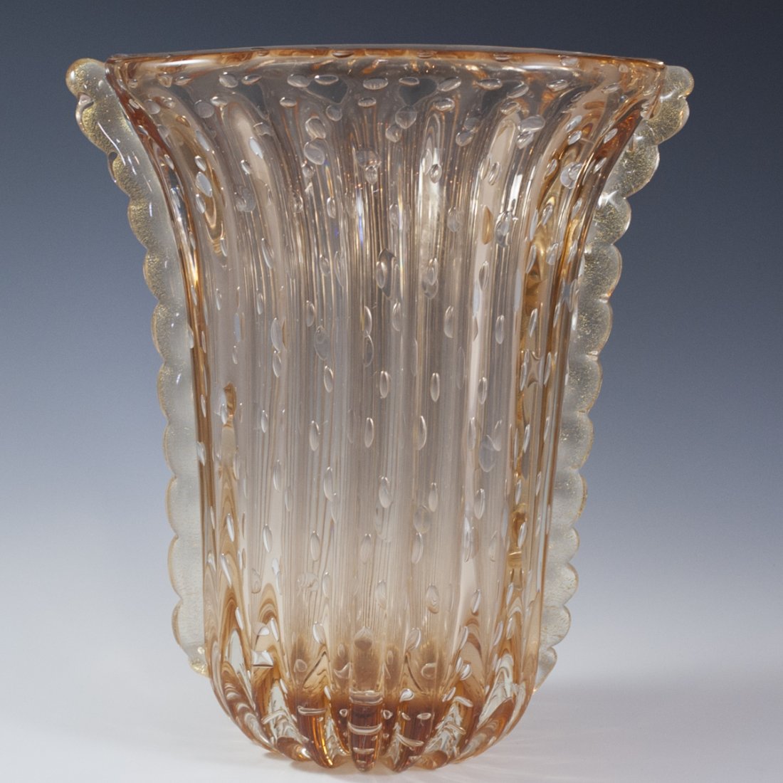 Murano Amber Glass Vase (1 of 4)