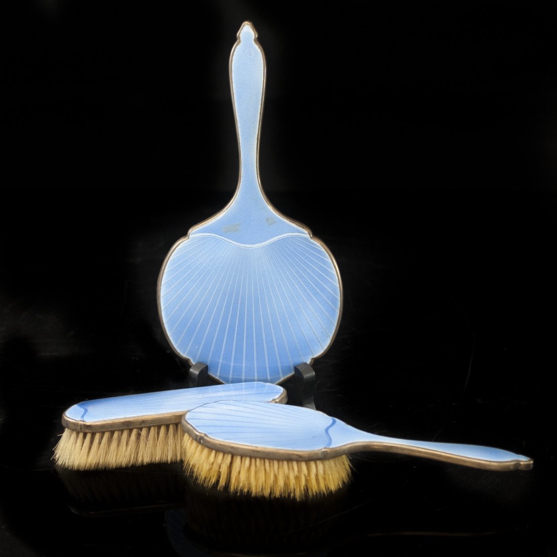 Richard Comyns Enameled Sterling Vanity Set (1 of 6)