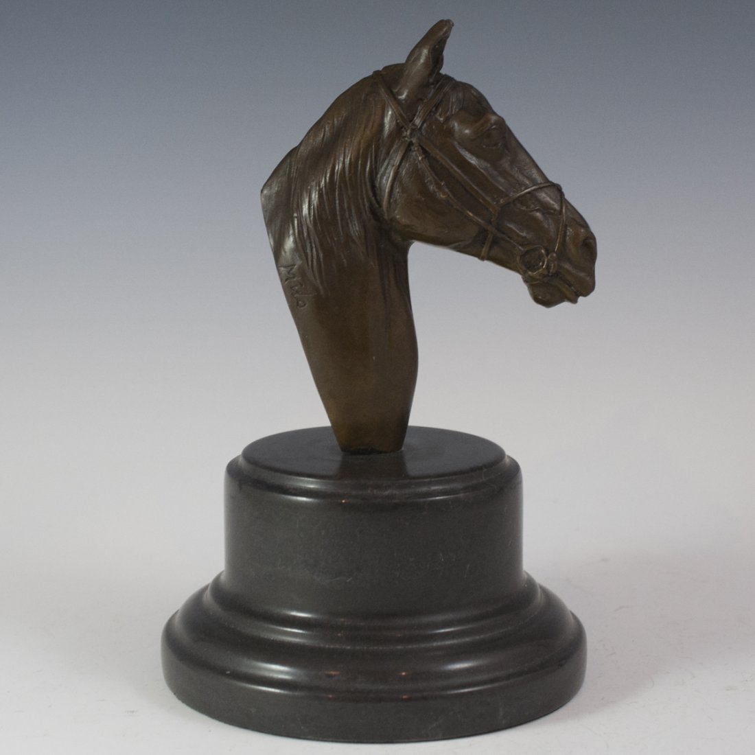 Bronze Horse Bust Signed: "Milo" (1 of 5)