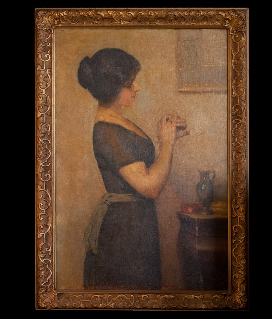 Antique Signed Oil Painting (1 of 4)