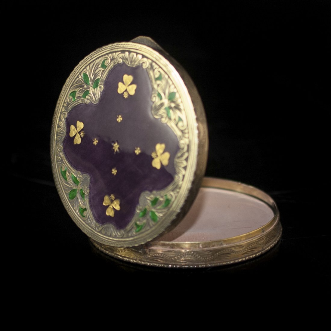 Enamel & Silver Compact Case (1 of 4)