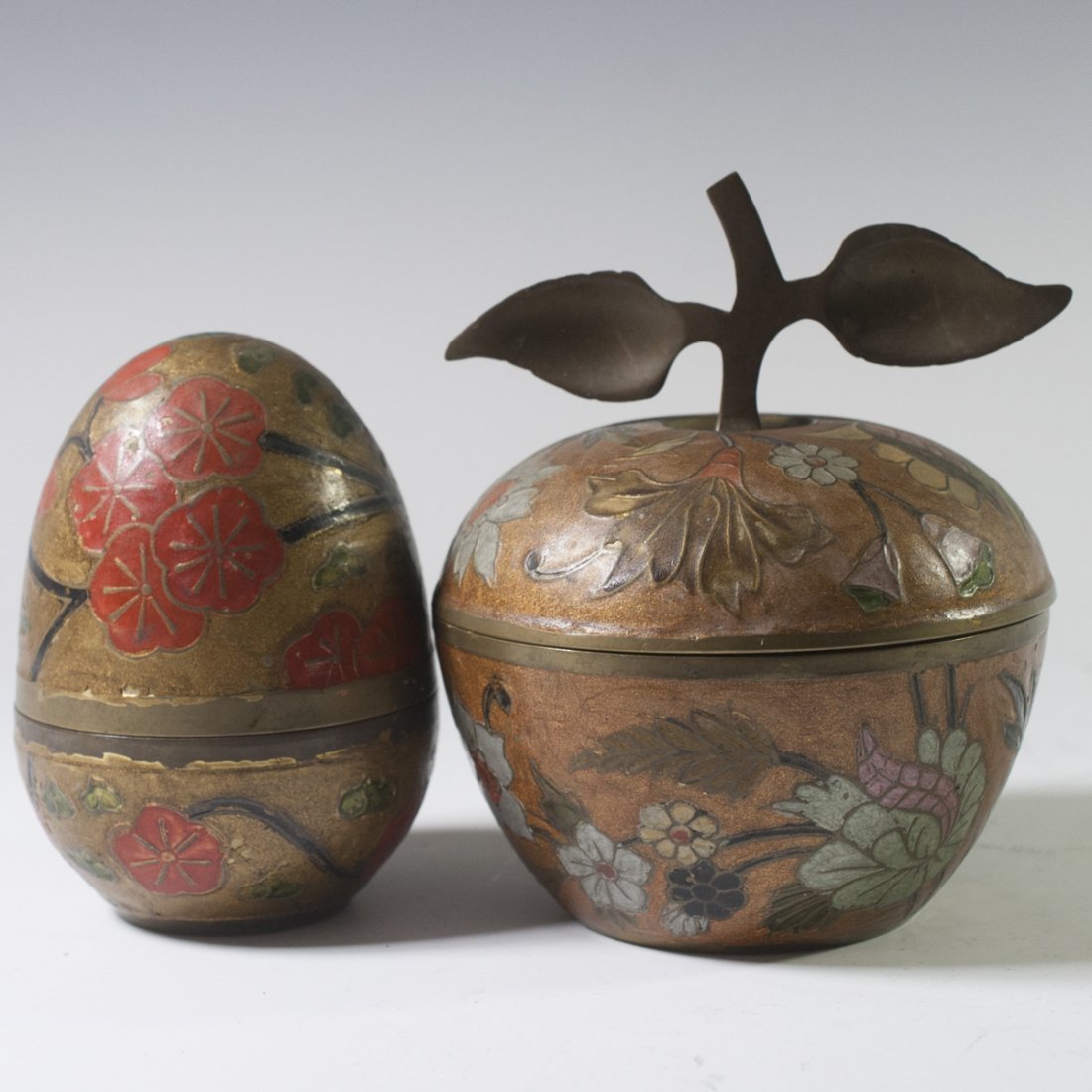 Enameled Brass Trinket Boxes (1 of 4)