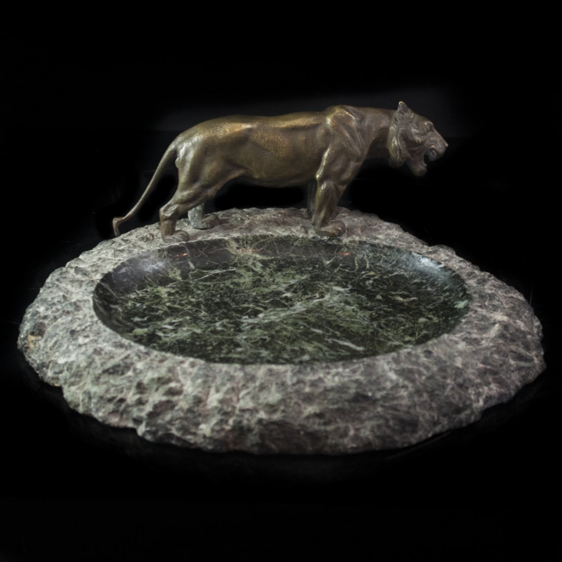 Large Vienna Bronze & Marble Ashtray (1 of 3)