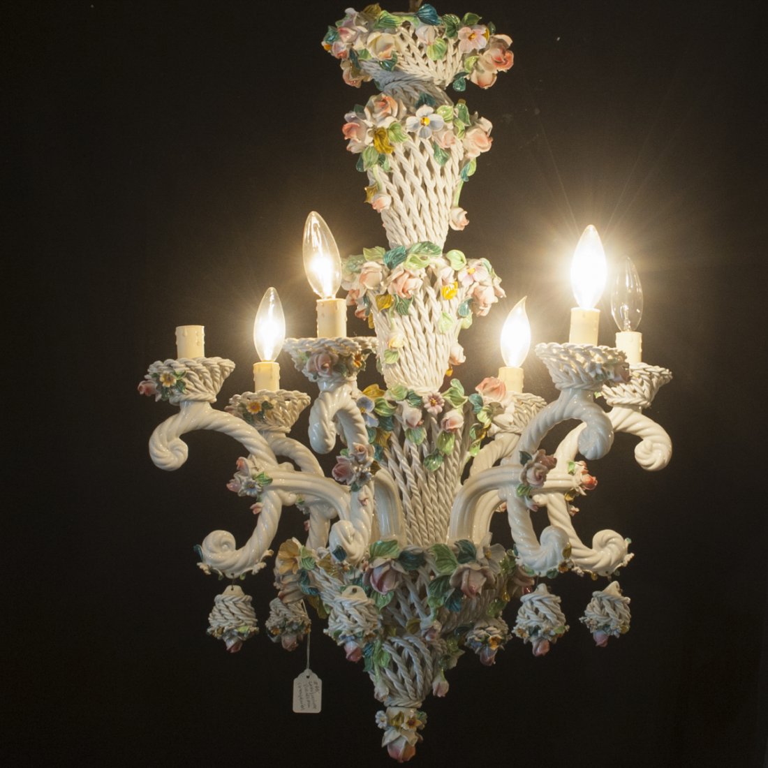 Handpainted Porcelain Chandelier (1 of 3)