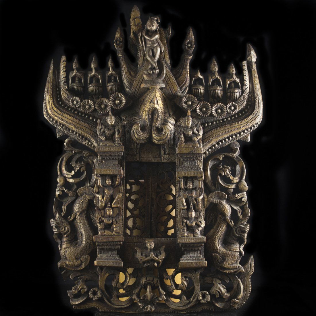 Antique Carved Chinese Wooden Window (1 of 8)