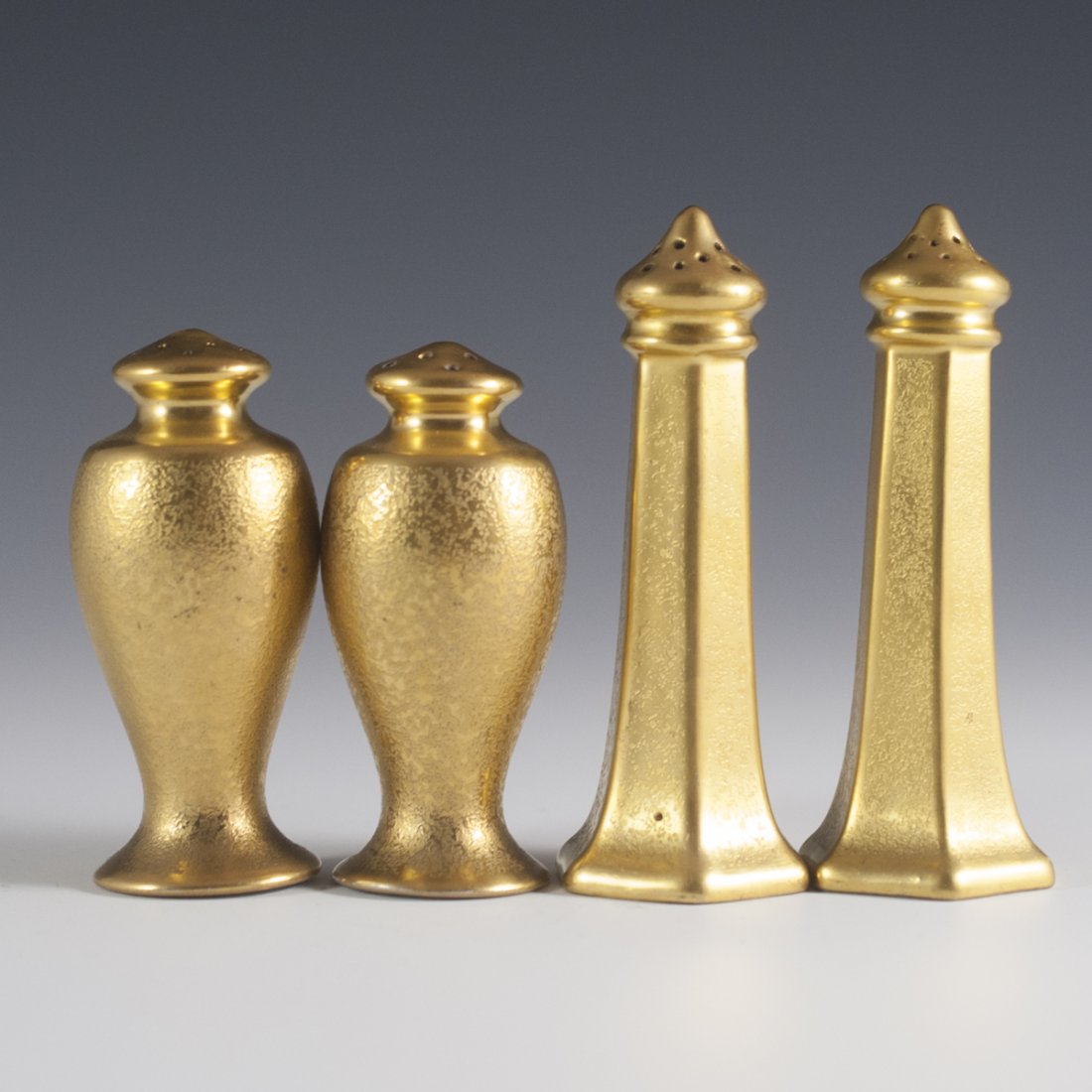 Pickard & Stouffer Gilded China Salt & Pepper Shakers (1 of 3)