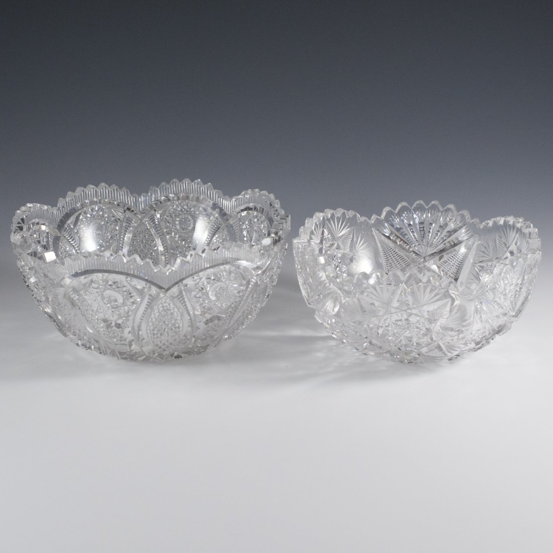 Cut Crystal Serving Bowls. (1 of 4)