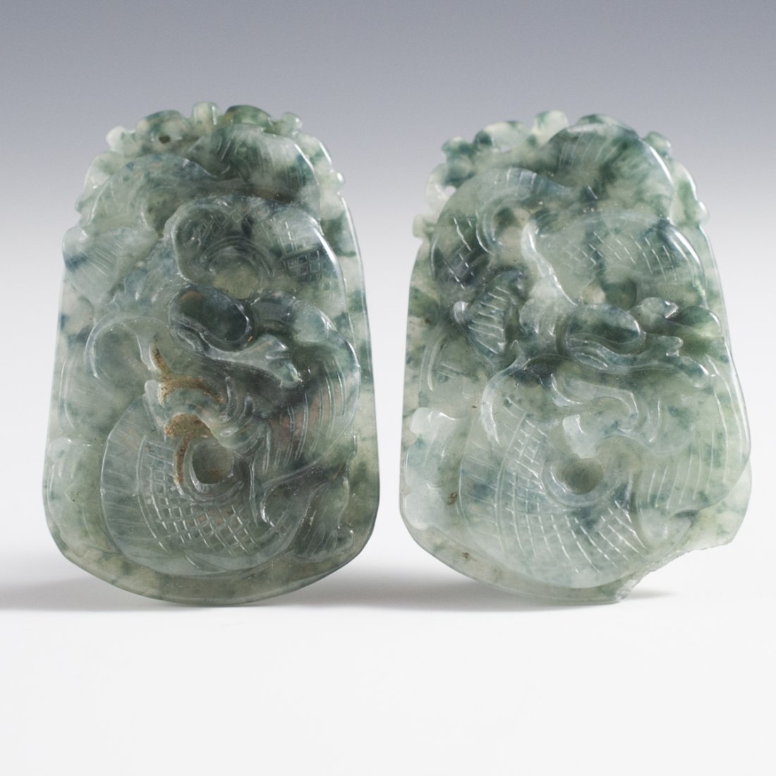 Two Carved Dragon Jade Pendants (1) (1 of 2)