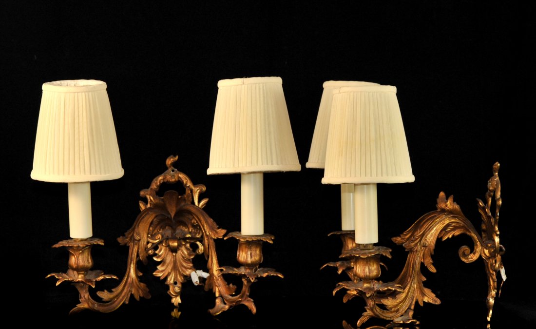 Gilt Bronze Wall Sconces (1 of 2)