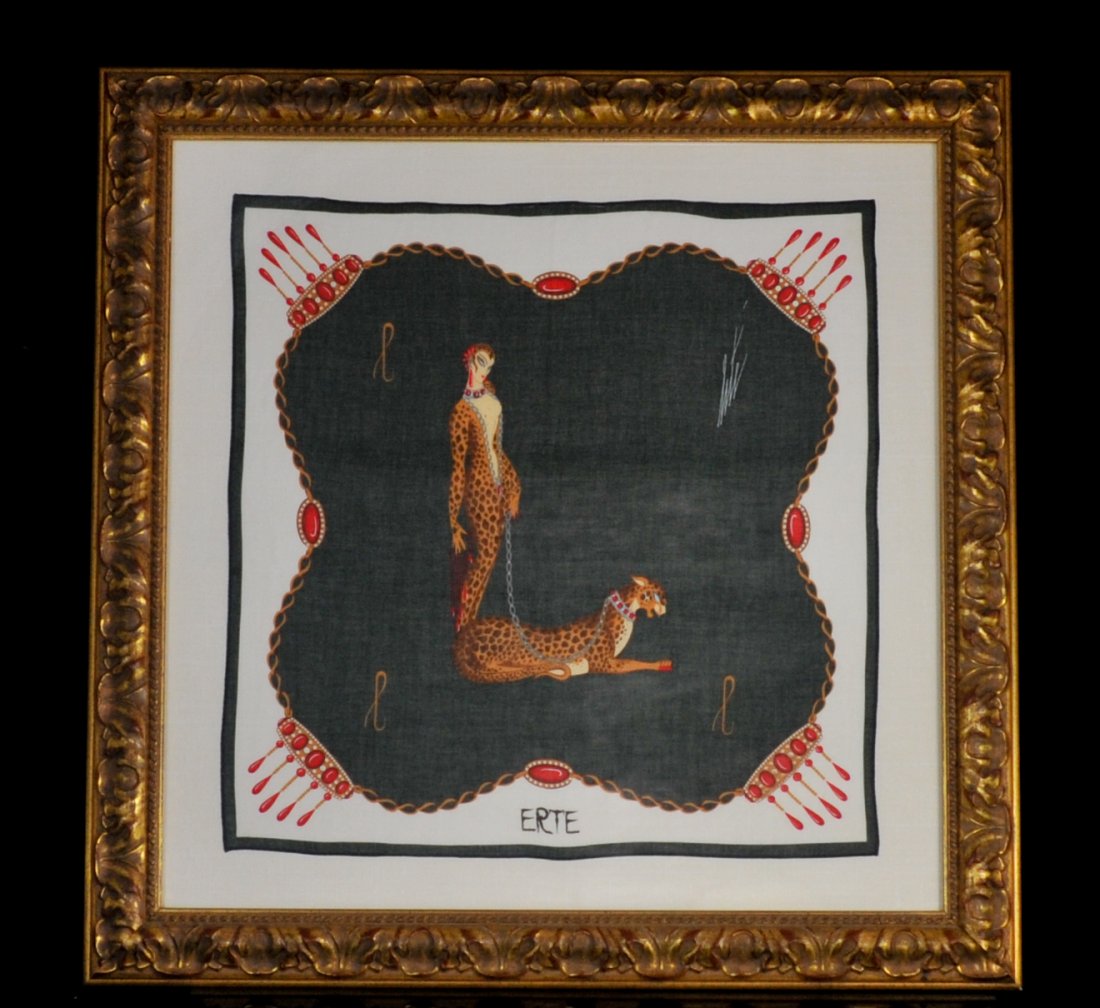 Erte Silk Framed Scarf (1 of 1)