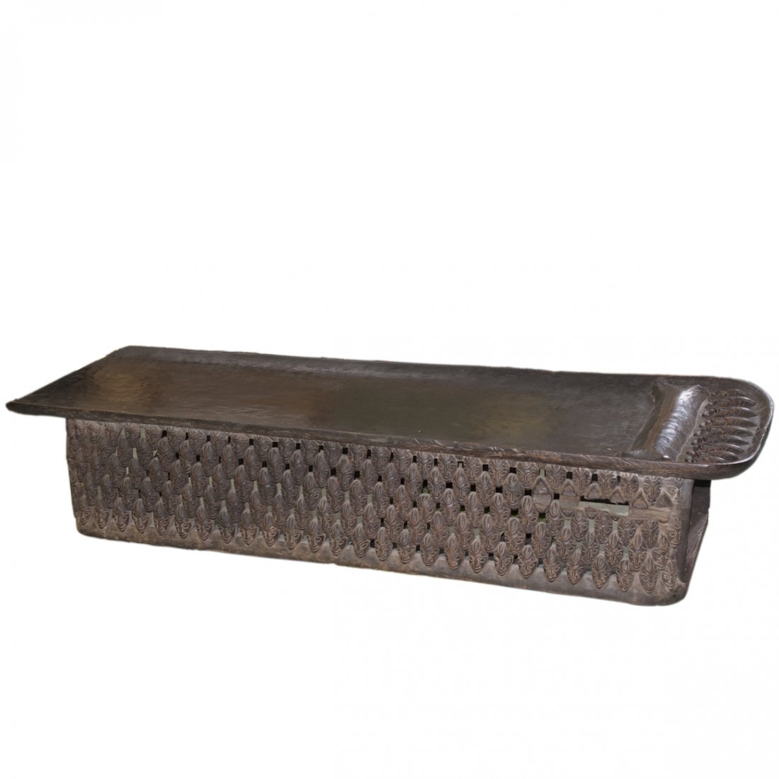 Carved Bamileke Wooden Chief Bed (1 of 5)