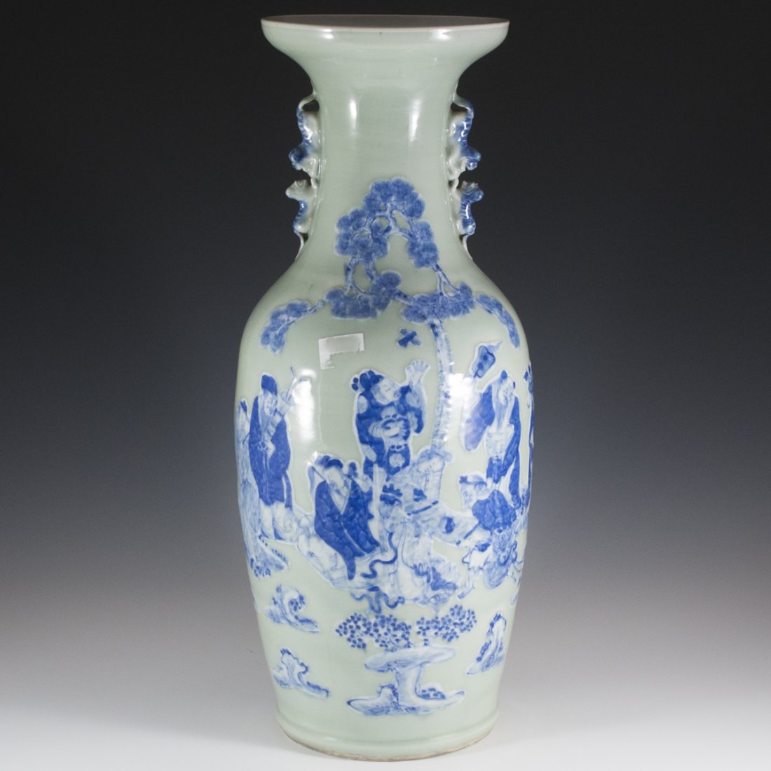 Antique Chinese Celedon Tall Form Vase (1 of 6)