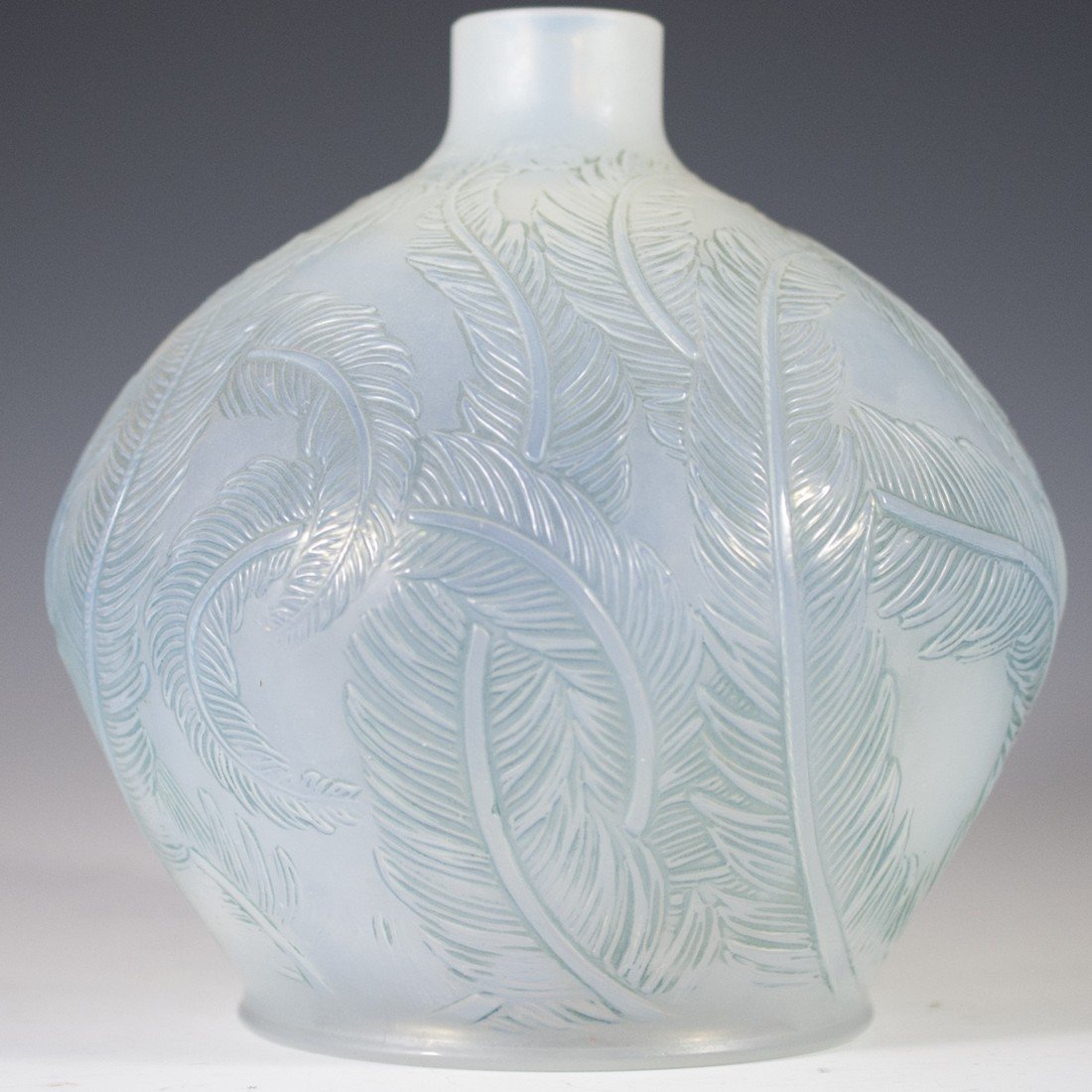 Rene Lalique Opalescent "Plumes" Vase (1 of 4)
