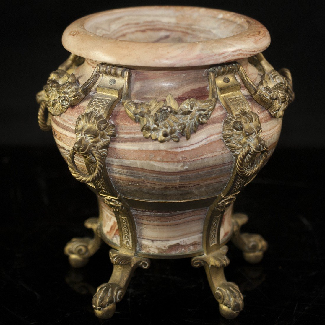 Dore Bronze & Onyx Planter (1 of 3)