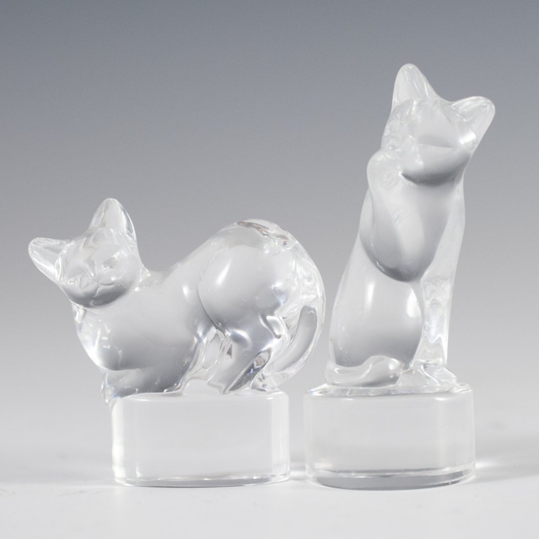 Hoya Crystal Cat Paperweights (1 of 2)
