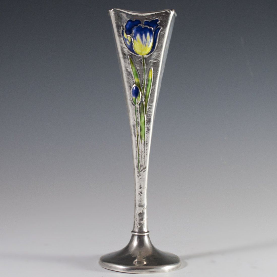Art Nouveau Gorham Sterling Enamel Vase (1 of 6)