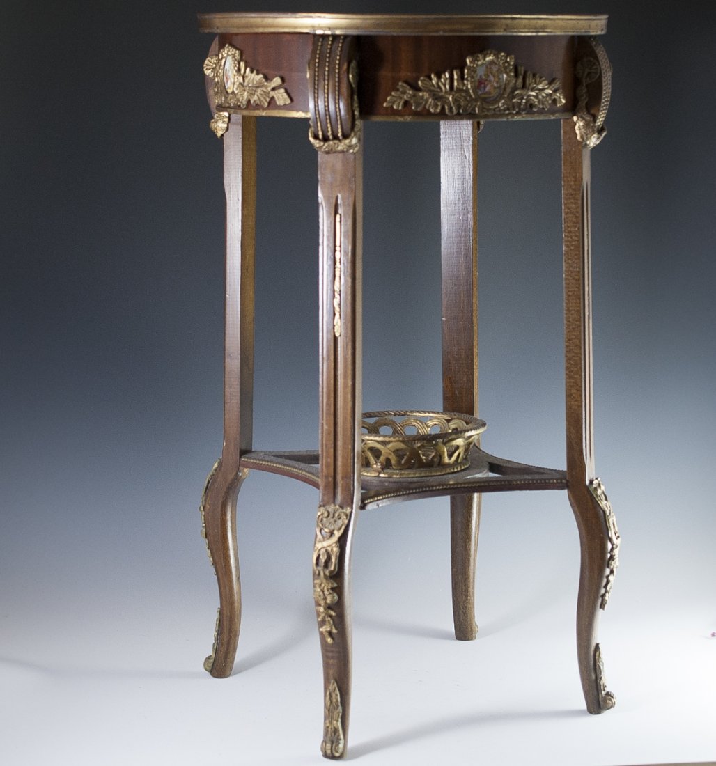 Wooden Marble Top & Dore Bronze Table (1 of 4)