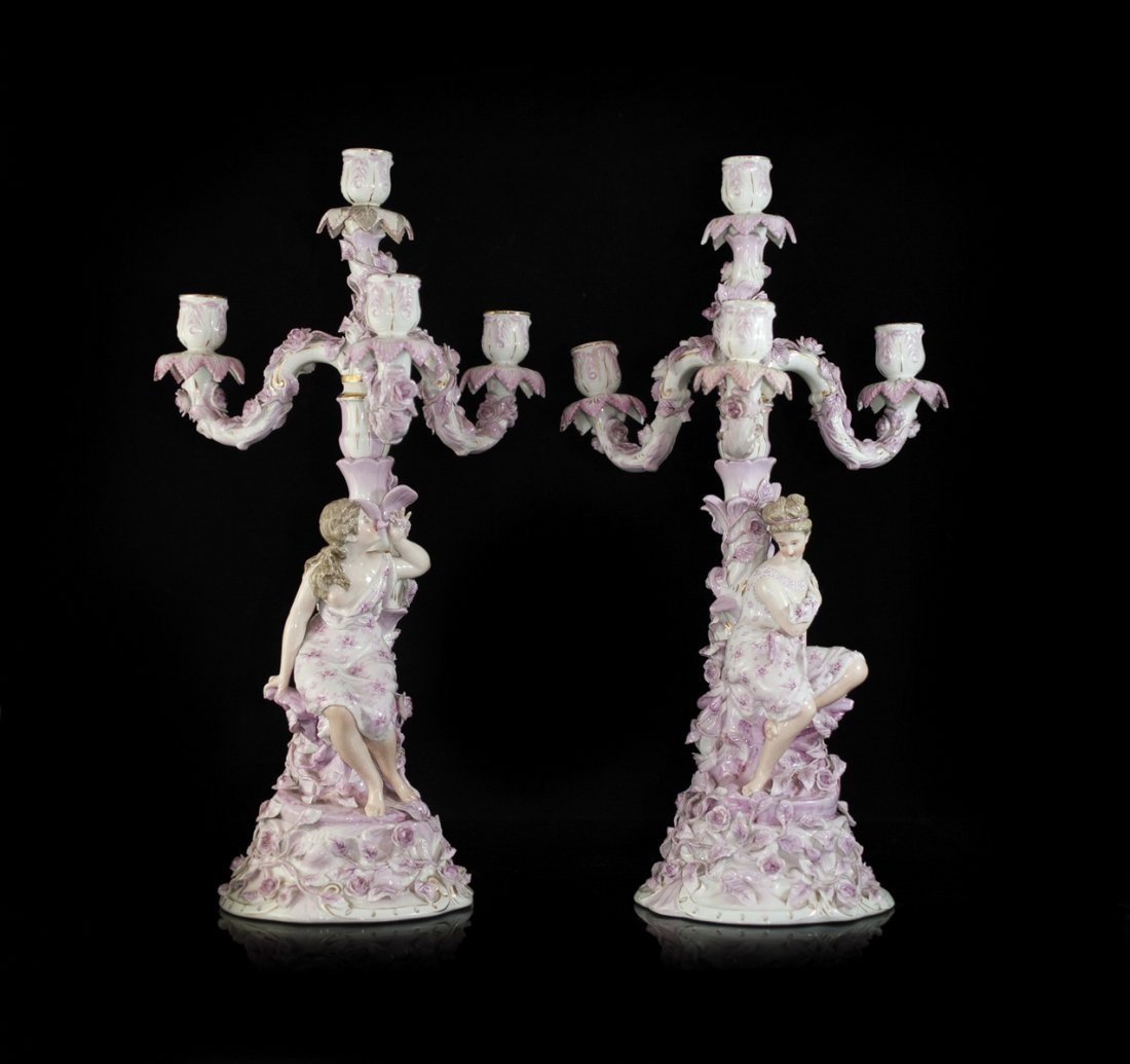 Sitzendorf Porcelain Candelabras (1 of 6)