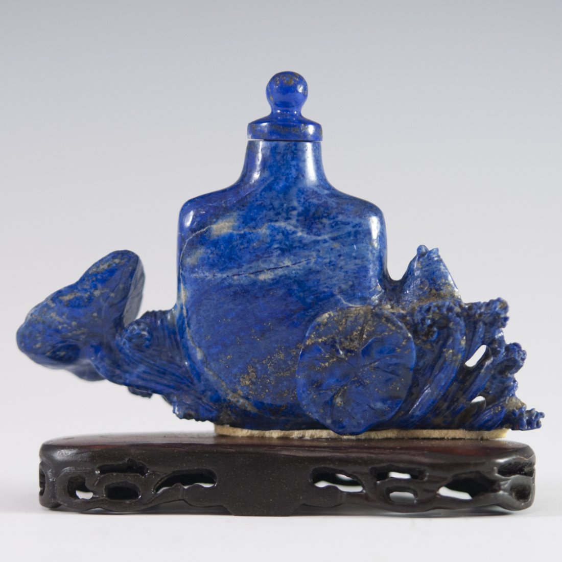 Carved Chinese Lapis Lazuli Snuff Bottle (1 of 4)