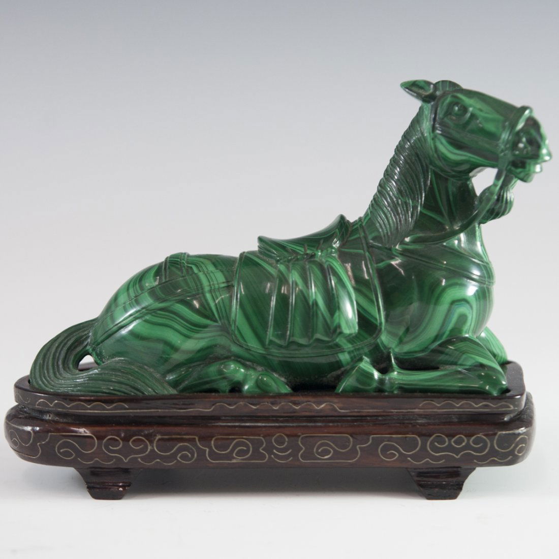 Chinese Malachite Horse Sculpture (1 of 5)