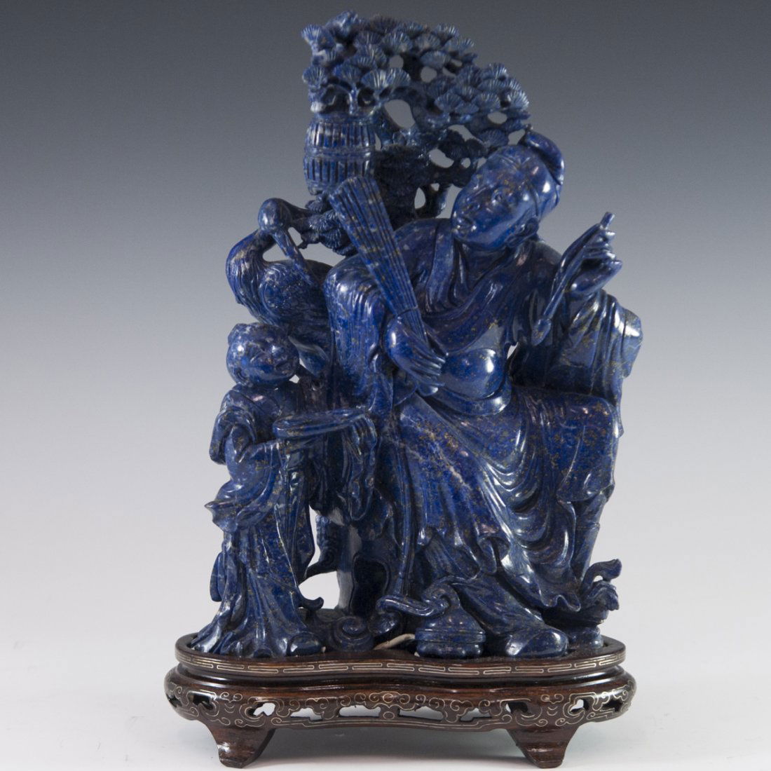 Carved Chinese Lapis Lazuli Sculpture (1 of 6)