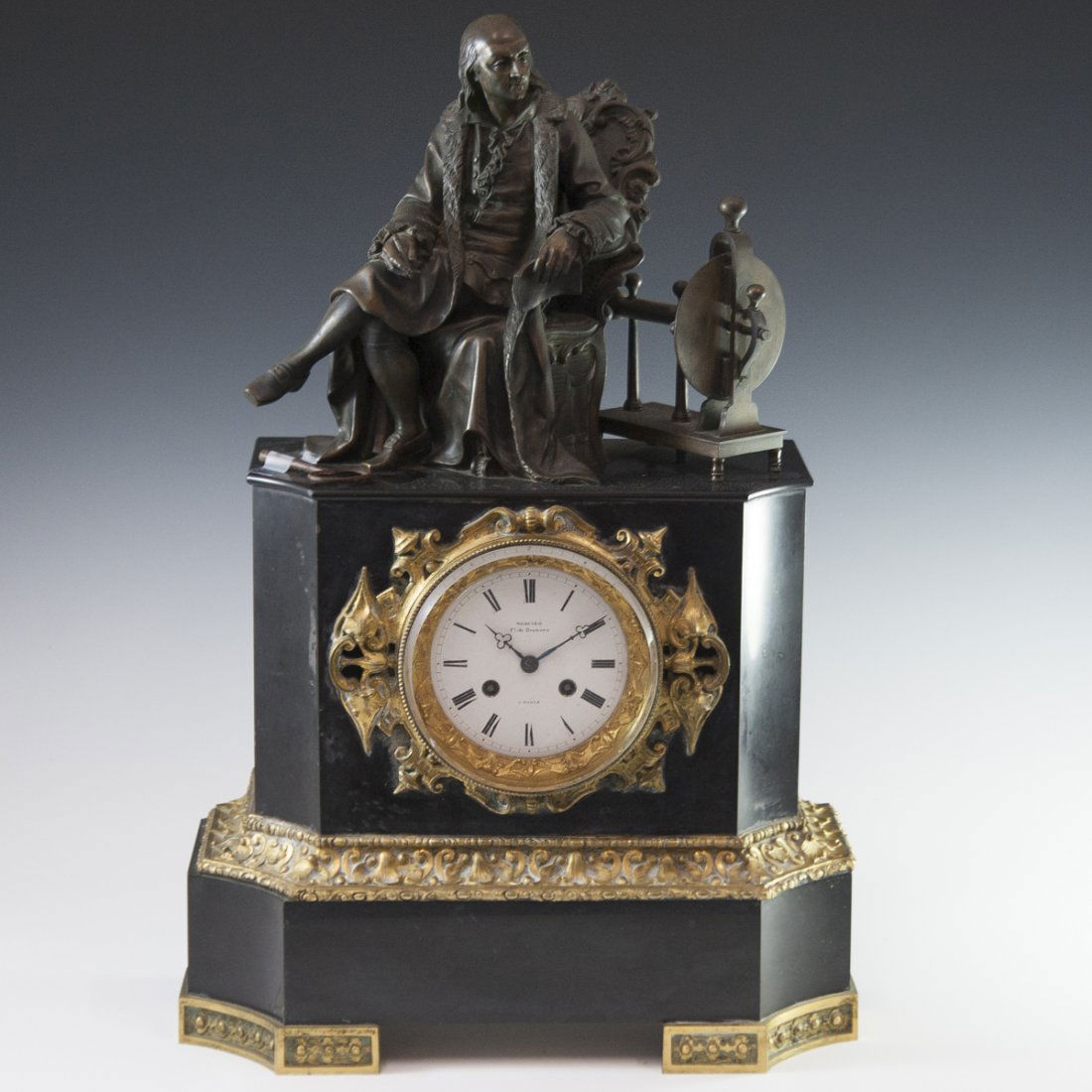 Antique Mercier Paris Gilded Bronze Clock (1 of 9)