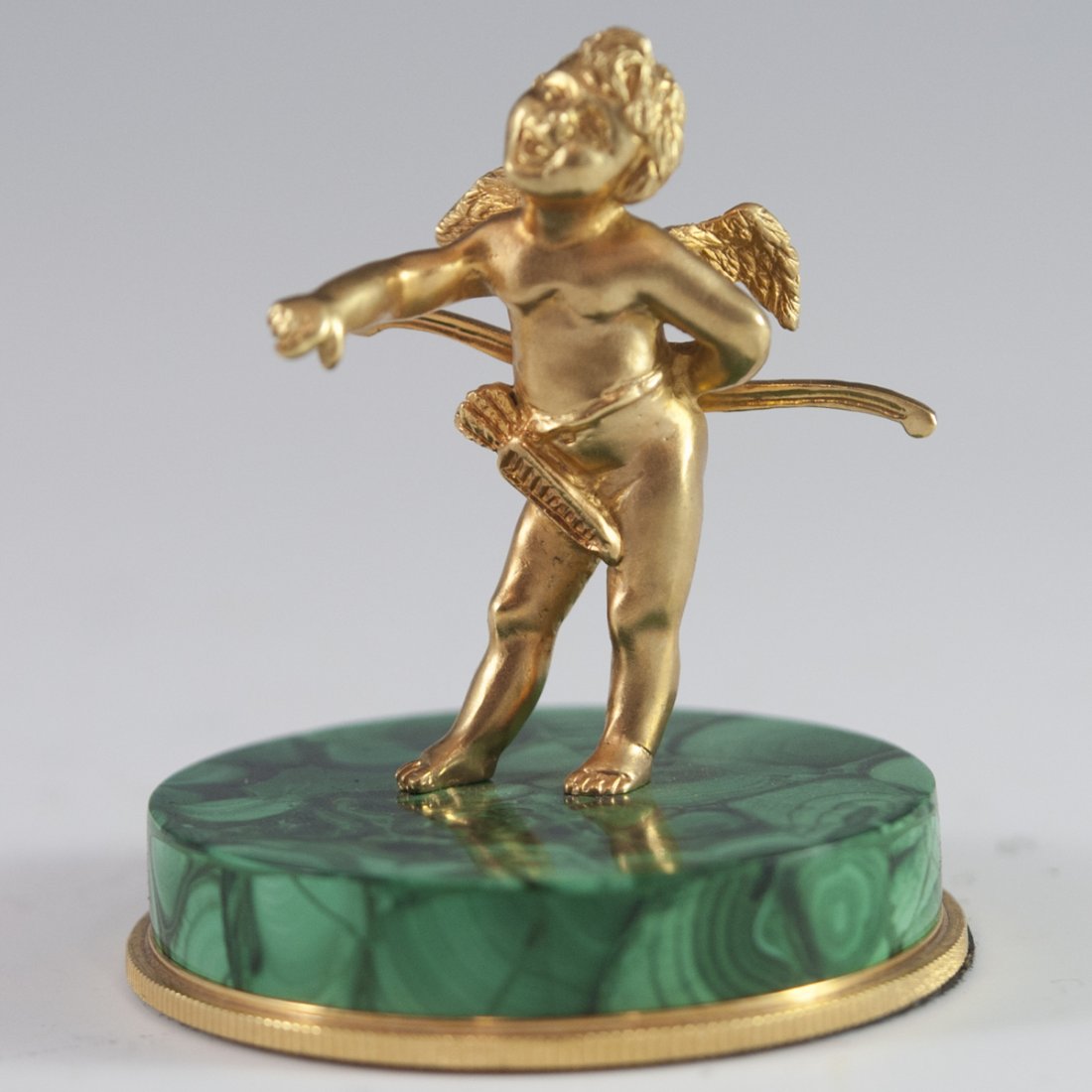 Dore Bronze Malachite Figurine (1 of 4)