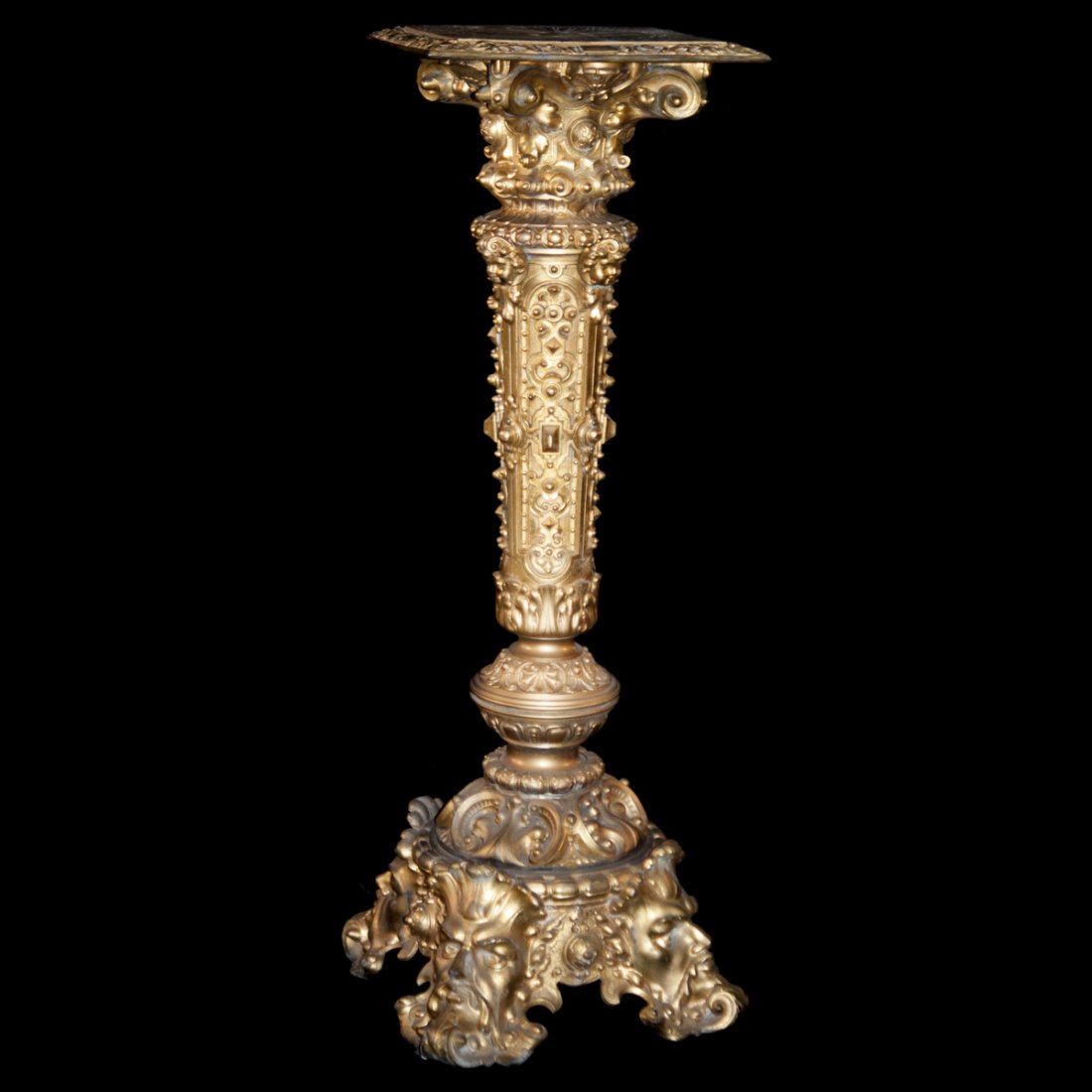 Antique French Gilded Bronze Pedestal (1 of 5)