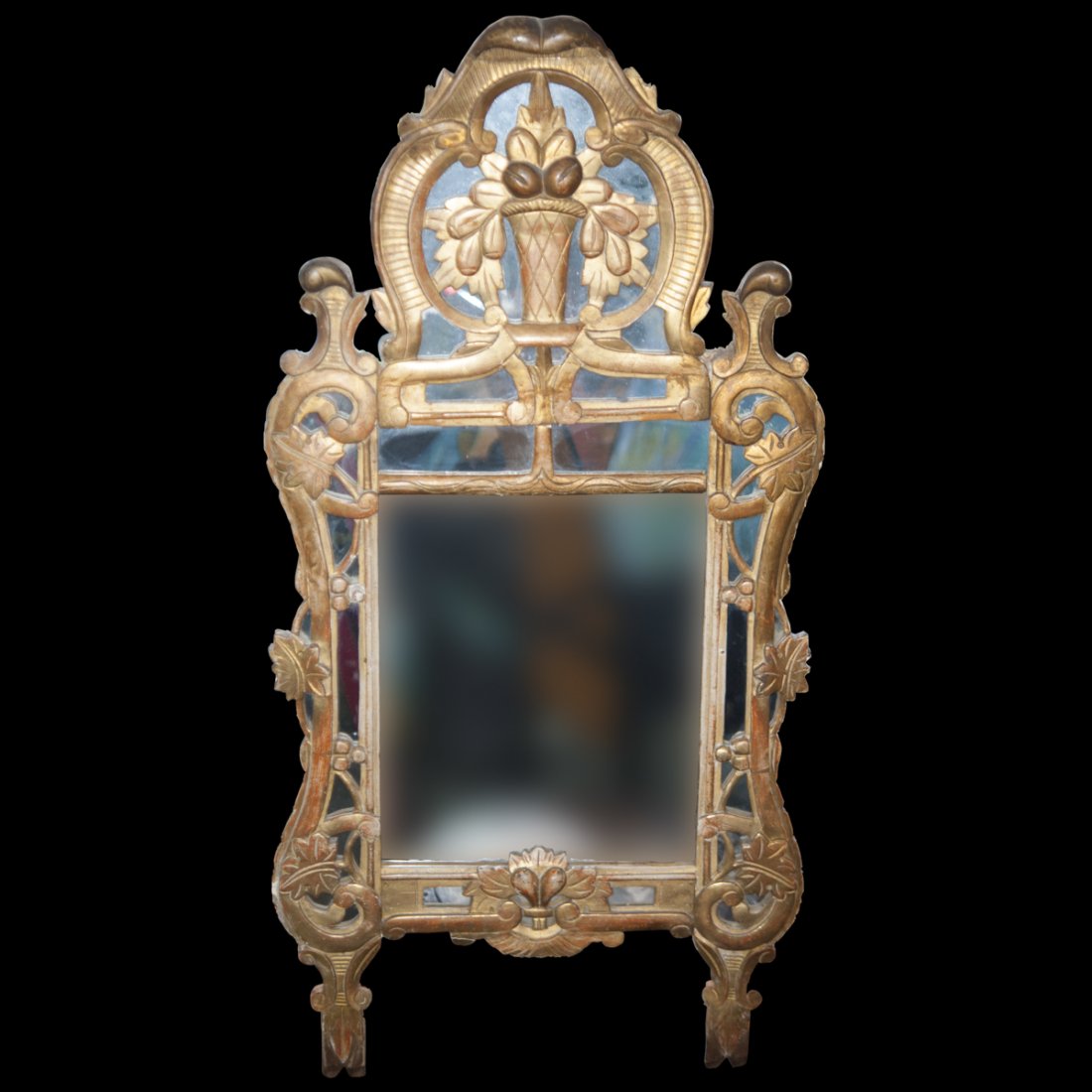 Antique Gilded Wood Rococo Mirror (1 of 4)