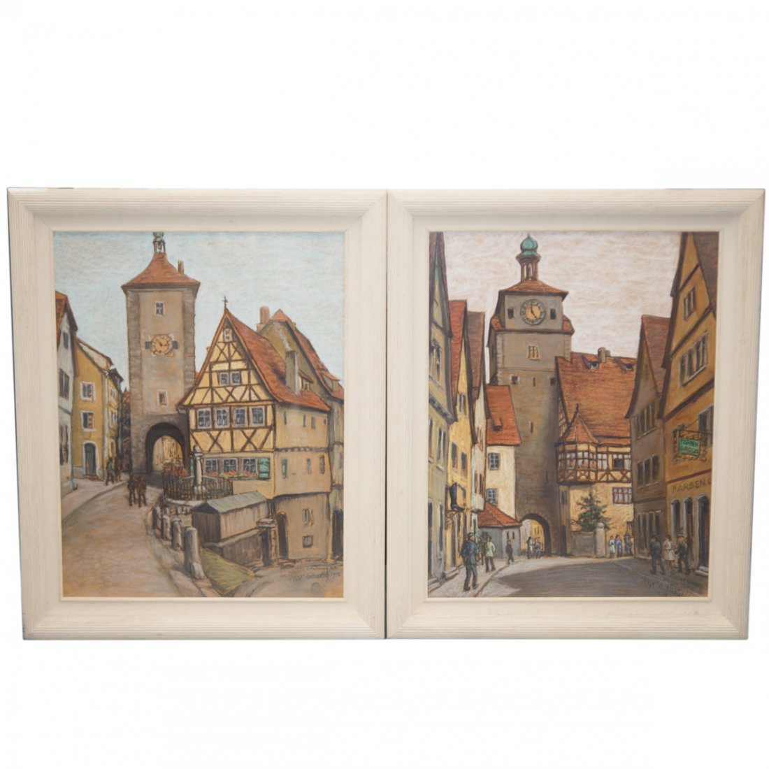 Vintage Signed German Pastel on Papers (1 of 4)