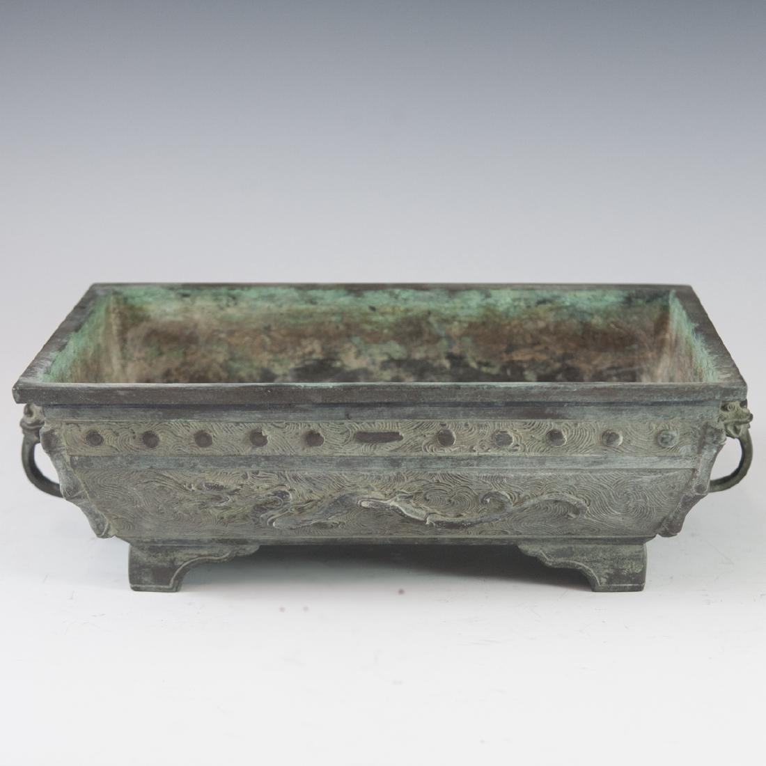 Antique Chinese Bronze Archaic Style Planter (1 of 5)