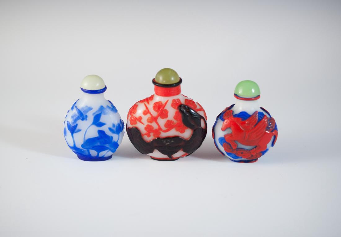 Vintage Peking Glass Snuff Bottles (1 of 2)