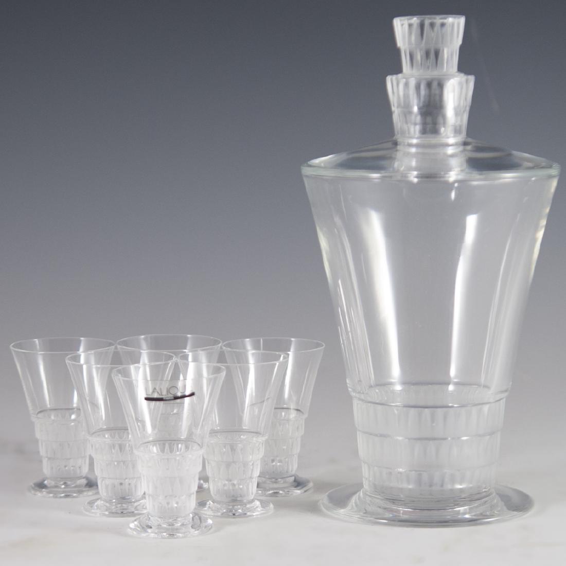 Lalique Crystal "Bourgueil" Cordial Set (1 of 6)