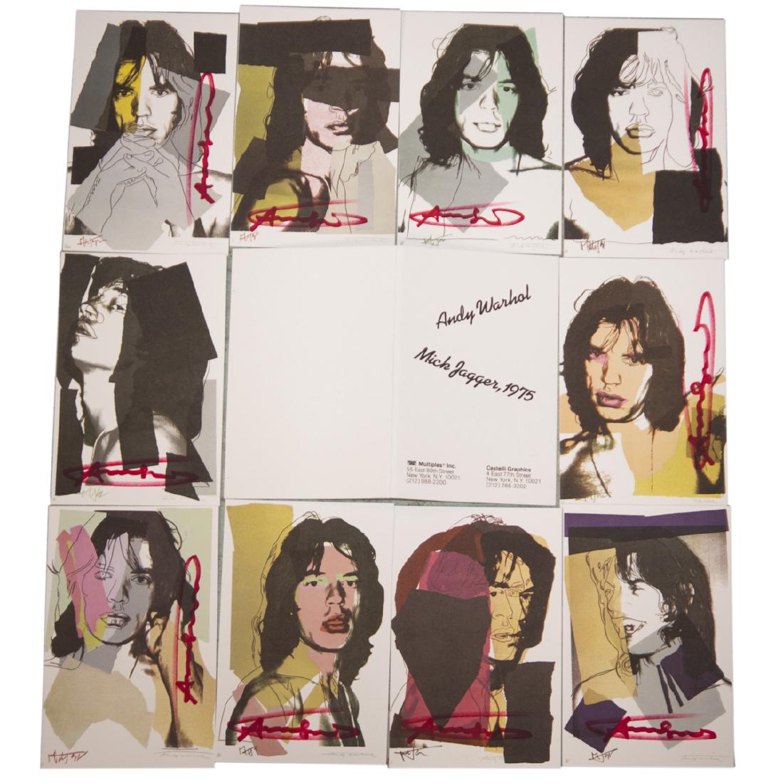 Andy Warhol (American 1928-1987) Signed Mick Jagger (1 of 4)