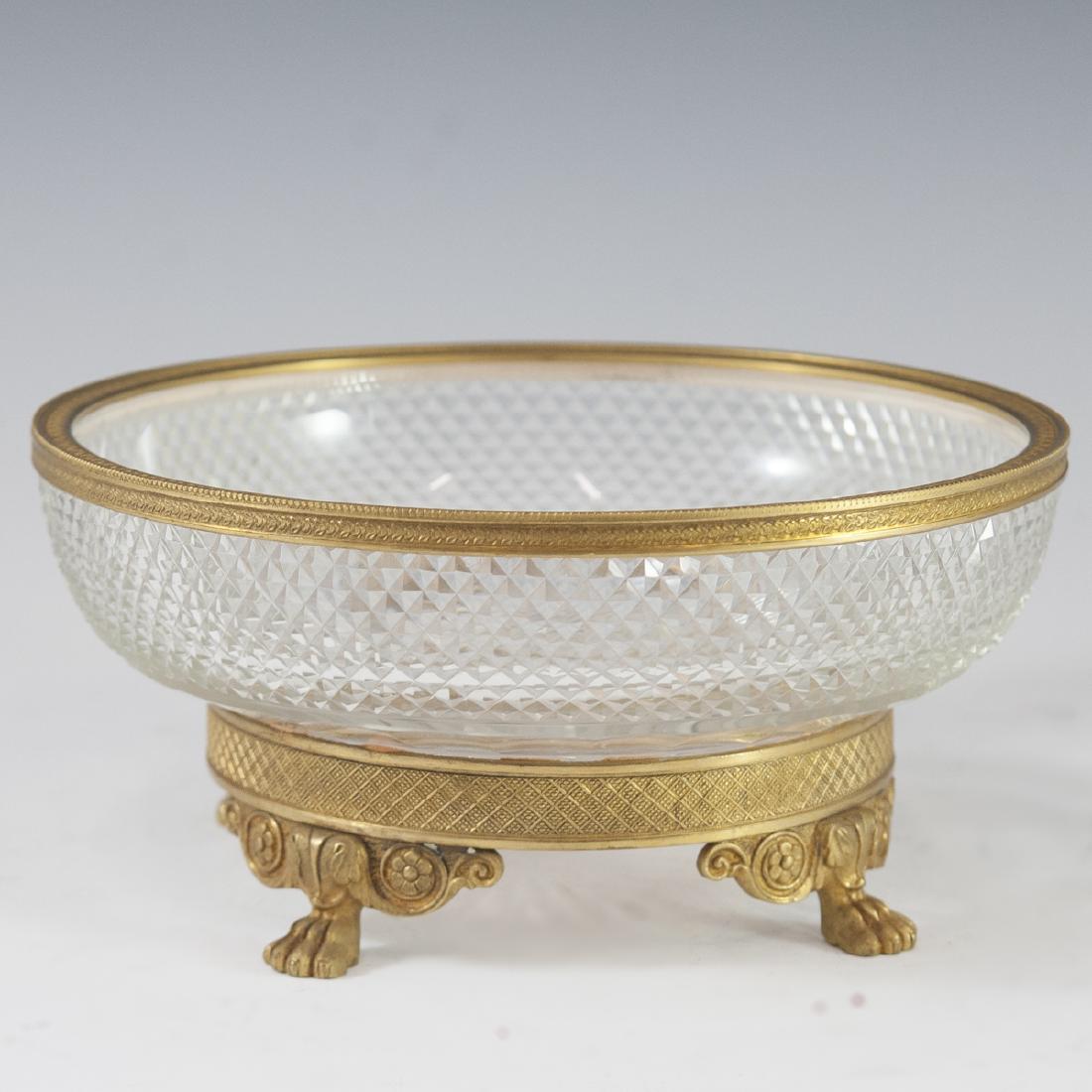 Austrian Dore Bronze & Crystal Bowl (1 of 4)