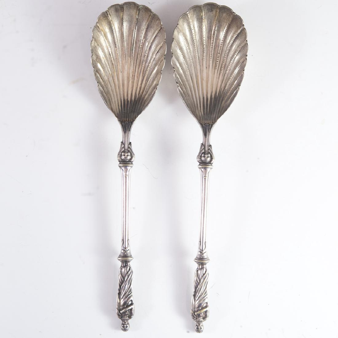 Silverplated English Figural Serving Spoons (1 of 5)