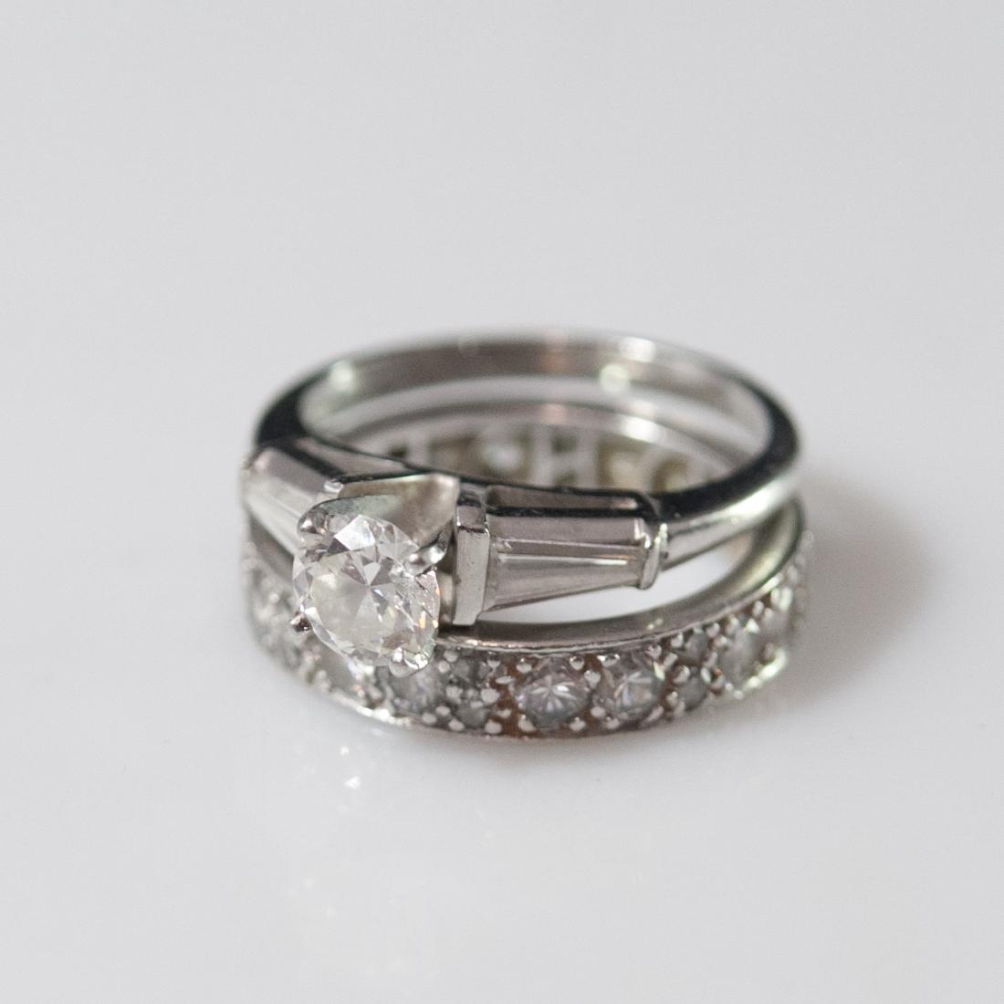 Iridium Plated Gold & Diamond Ring Set (1 of 4)