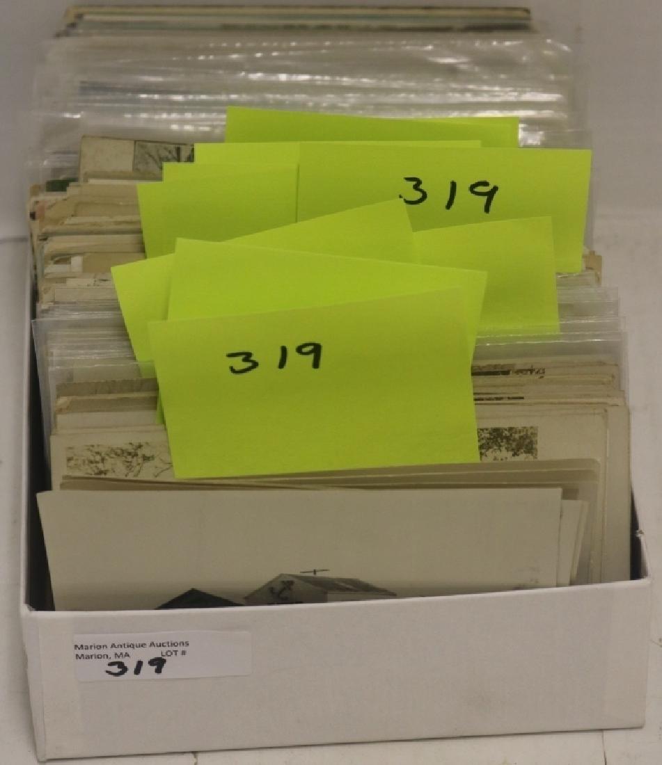 OVER 440 MATTAPOISETT AND ROCHESTER, MA POSTCARDS: ANTIQUE AND VINTAGE WITH SOME REAL PHOTO CARDS. OVER 400 MATTAPOISETT CARDS AND APPROXIMATELY 40 ROCHESTER CARDS. ALSO INCLUDED ARE 8 VINTAGE HURRICANE PHOTOS TAKEN IN MATTAPOISETT IN 1938.