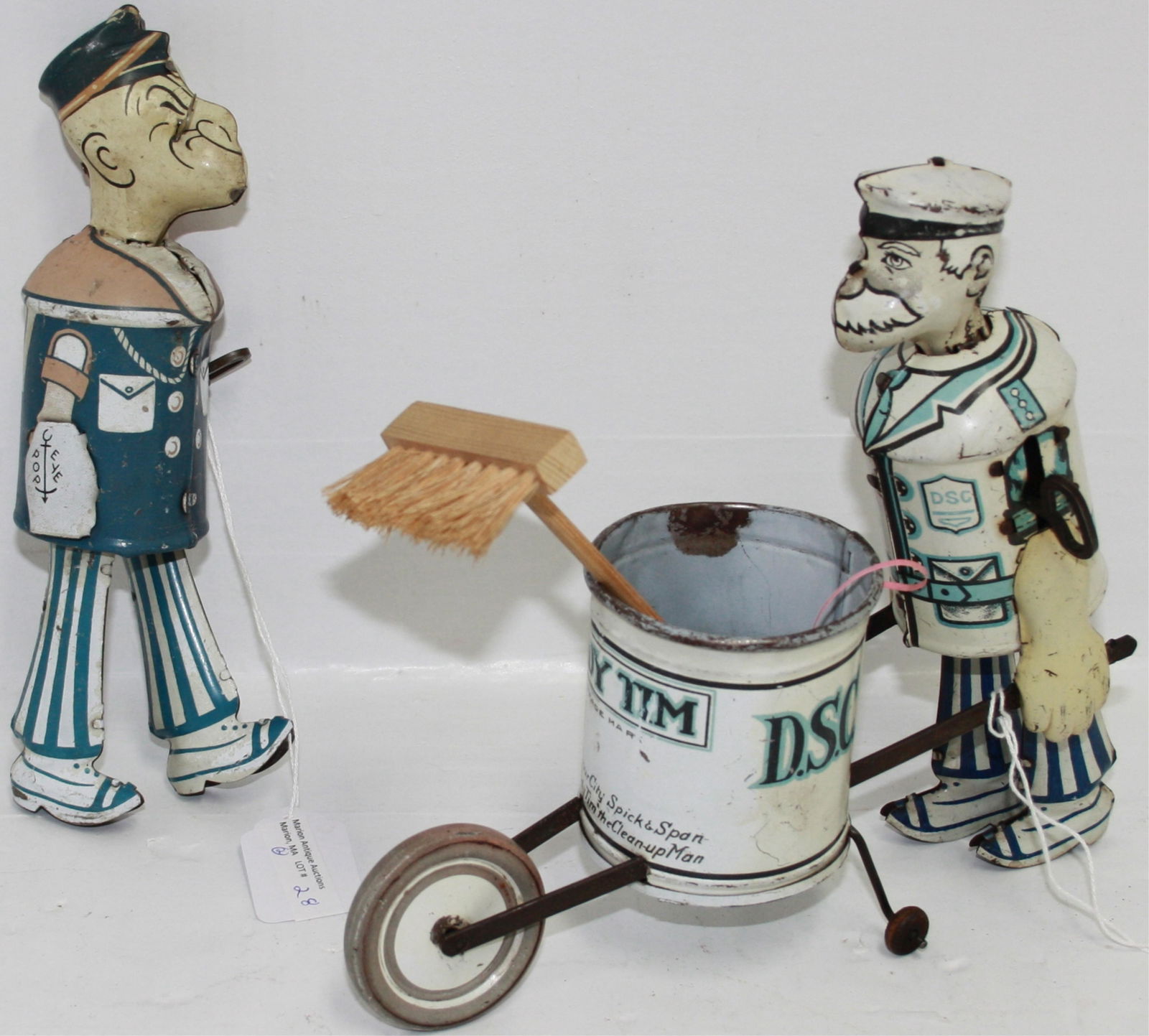 LOT OF 2 MARX TIN LITHOGRAPH WIND-UP SAILOR TOYS (1 of 3)