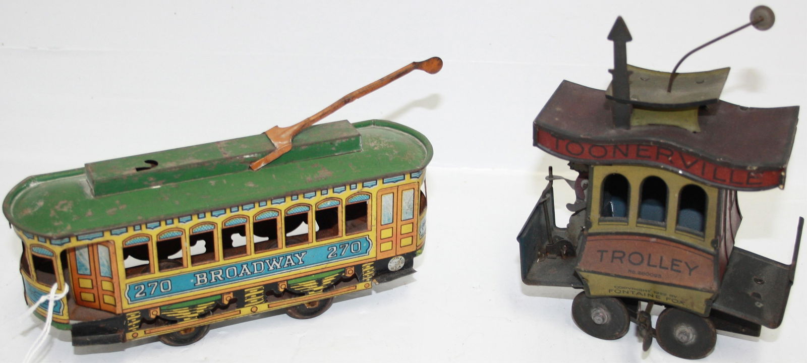 LOT OF 2 TIN LITHOGRAPH TOYS TO INCLUDE: BROADWAY (1 of 6)