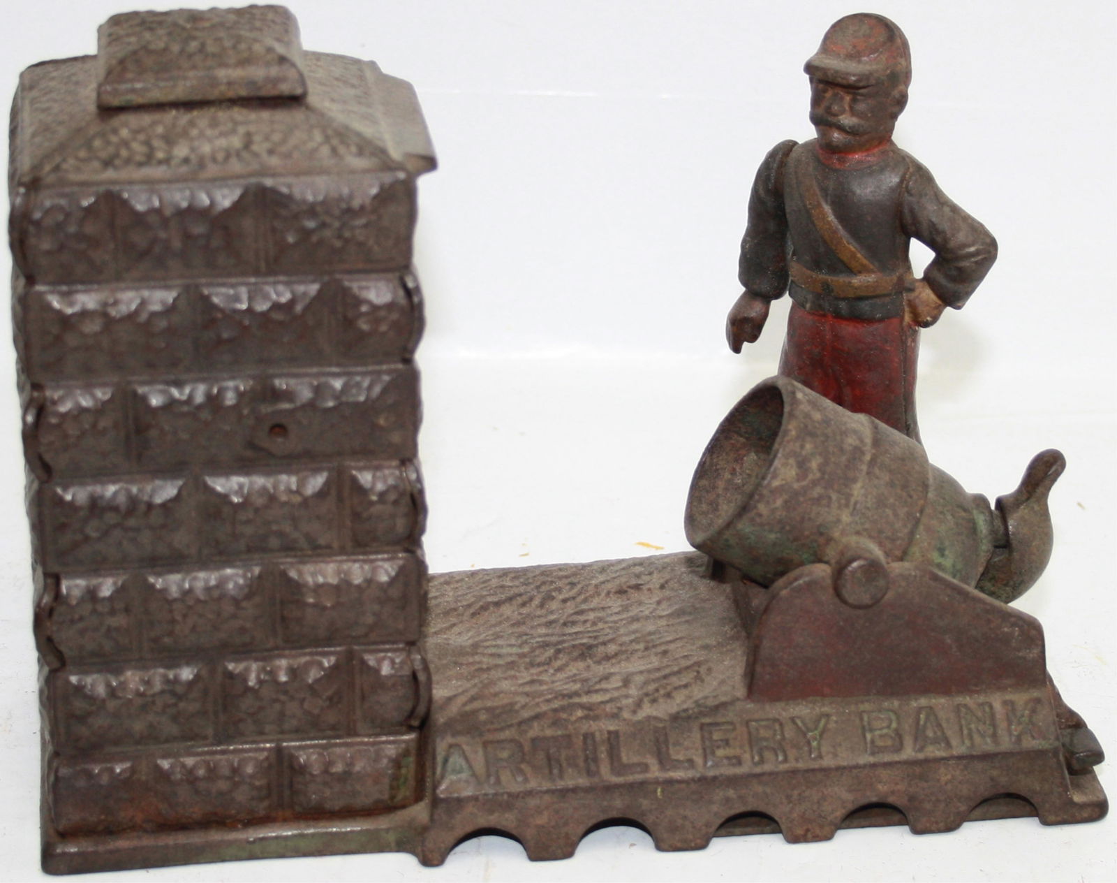 CA. 1890S J&E STEPHENS CO. ARTILLERY BANK. CAST (1 of 6)