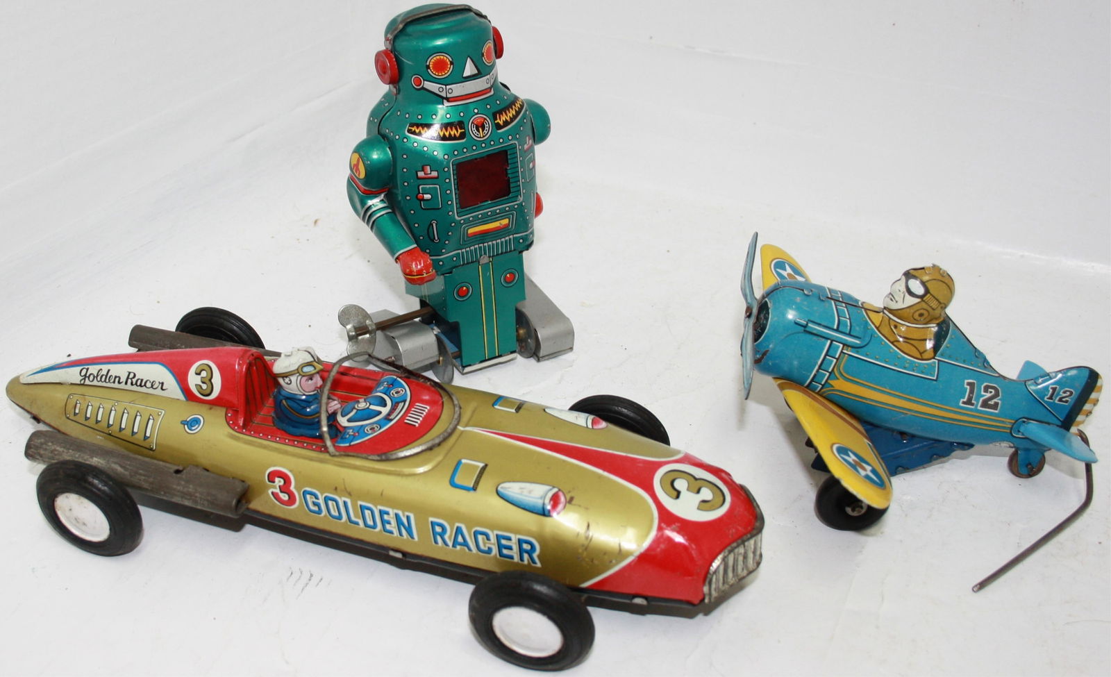 LOT OF 3 TIN LITHOGRAPH TOYS, 2 OF WHICH ARE (1 of 4)