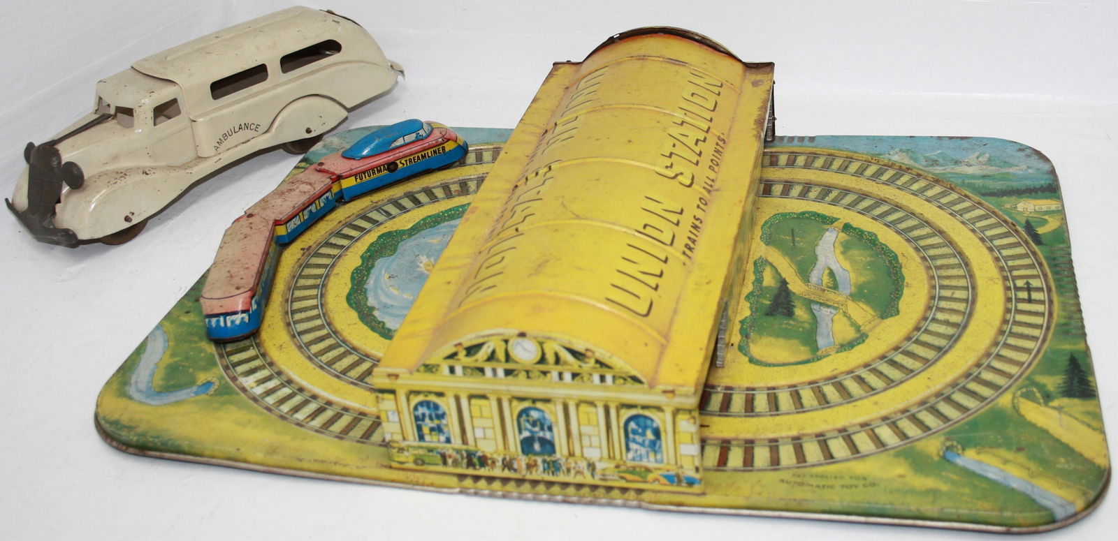 LOT OF 2 METAL TOYS, ONE PRESSED STEEL AND THE (1 of 5)