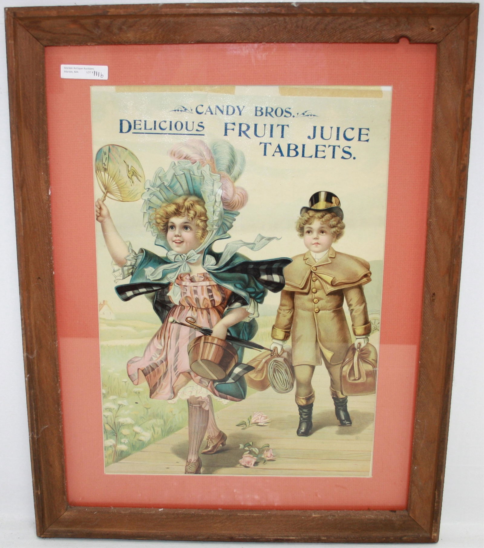FRAMED EARLY 20TH CENTURY CANDY BROS. "DELICIOUS (1 of 1)