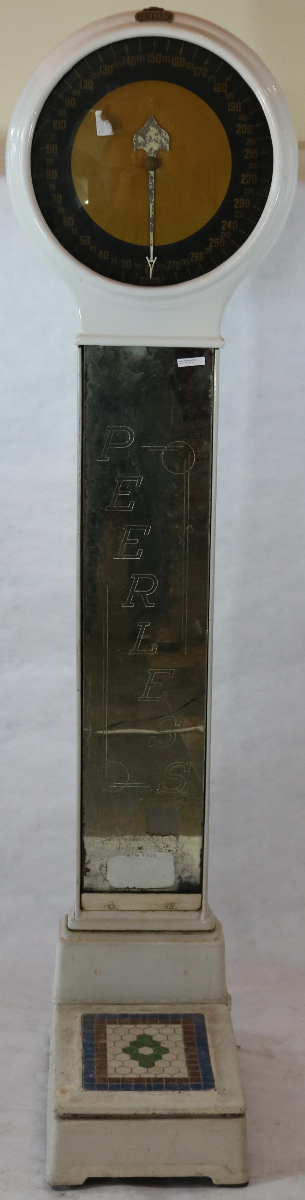 PEERLESS "LOLLYPOP" SCALE, WHITE ENAMEL OVER (1 of 5)