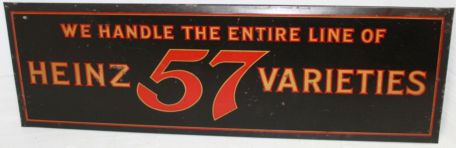 HEINZ "57 VARIETIES" TIN LITHOGRAPH SIGN. (1 of 5)