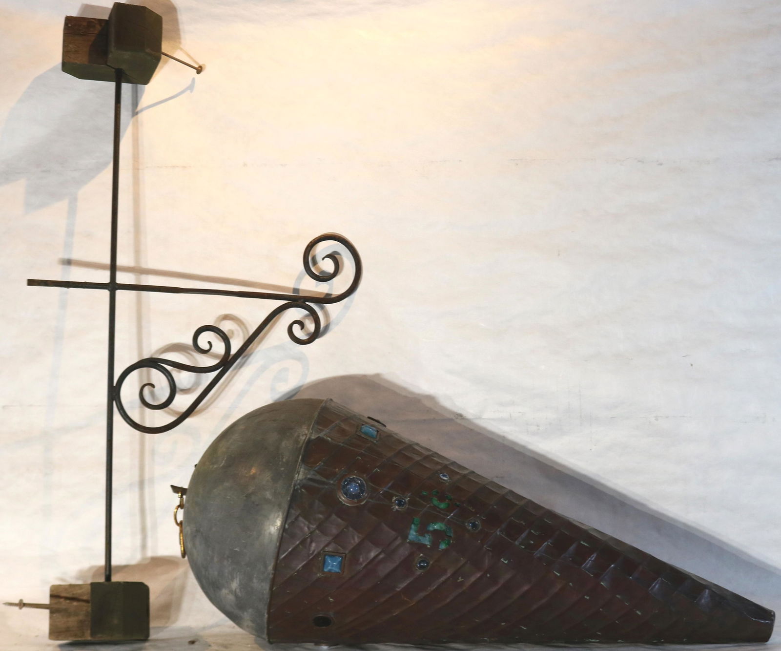 COPPER ICE CREAM CONE, LATE 20TH CENTURY, (1 of 4)