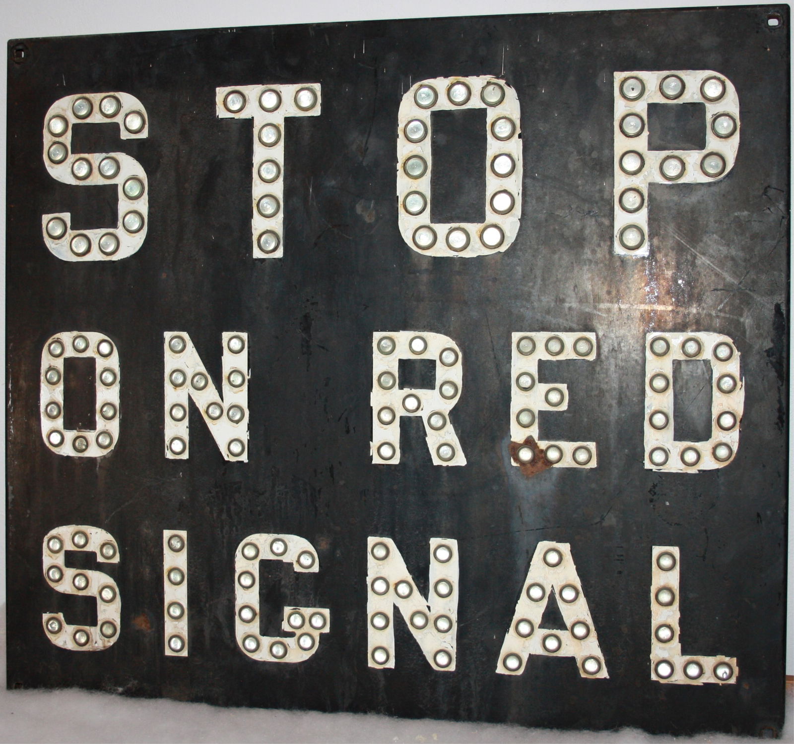EARLY 20TH CENTURY METAL RAILROAD TRAFFIC SIGN, (1 of 7)