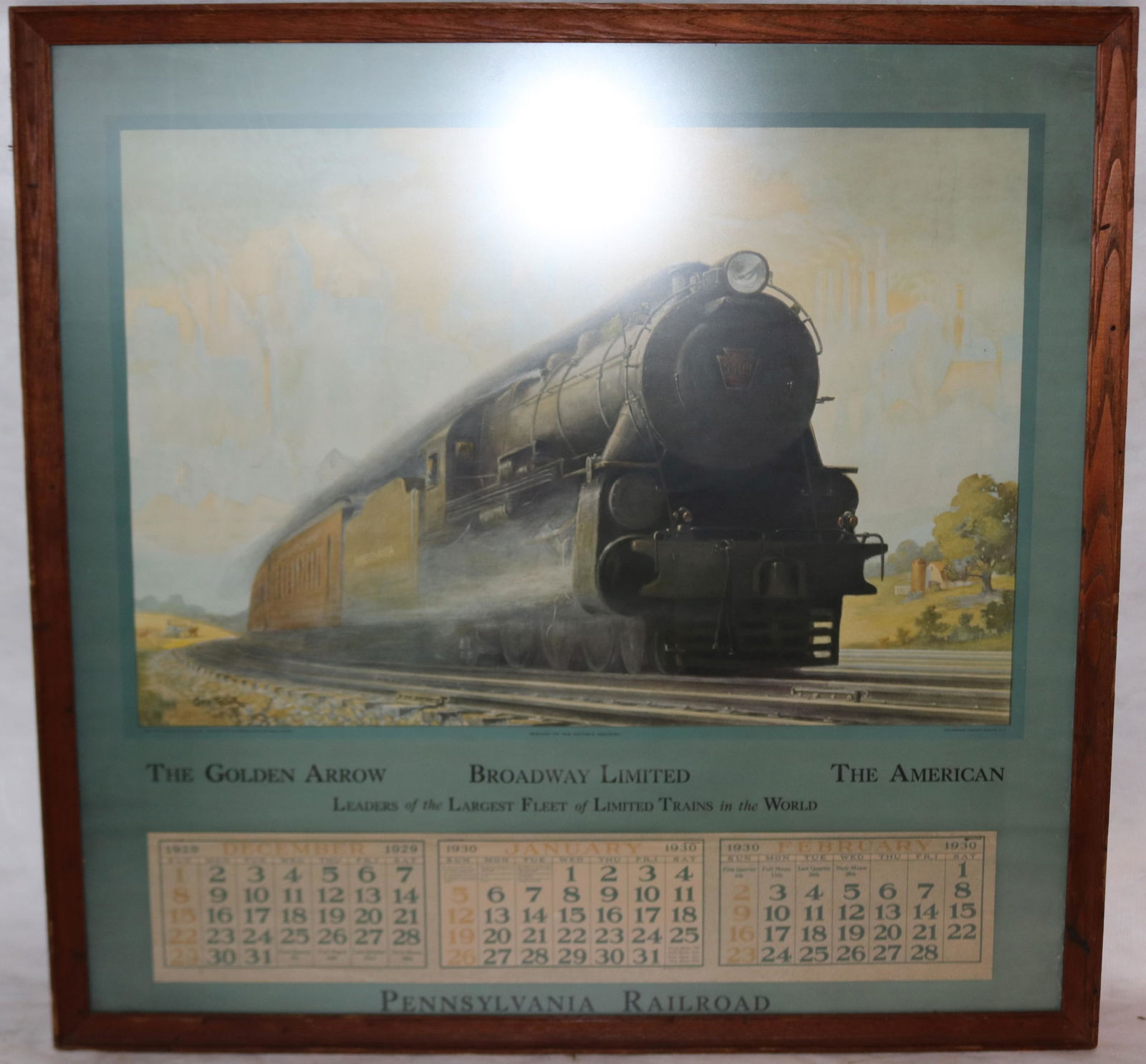 PENNSYLVANIA RAILROAD ADVERTISING CALENDAR, (1 of 4)